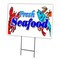 Signmission Fresh Seafood Yard Sign & Stake outdoor plastic coroplast window, C-1216-DS-Fresh Seafood C-1216-DS-Fresh Seafood - alternate 1